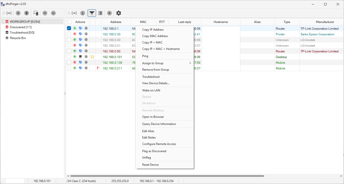 Device Actions & Remote Management