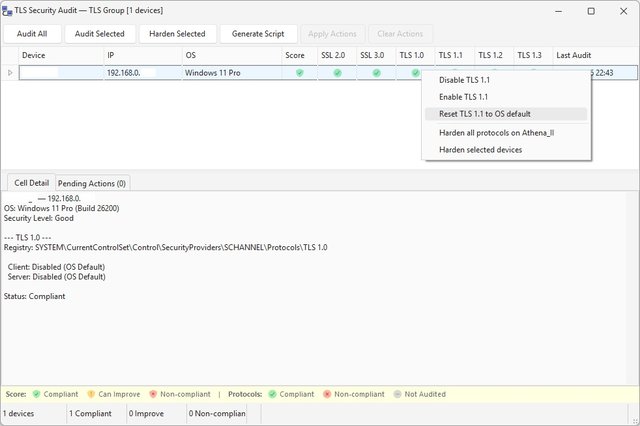TLS/SSL Hardening Actions